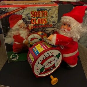 Vintage Santa Claus Drummer